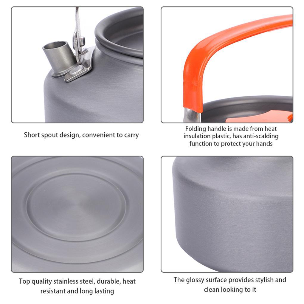 Ấm Đun Nước 1L Bằng Nhôm Tiện Dụng Khi Đi Cắm Trại