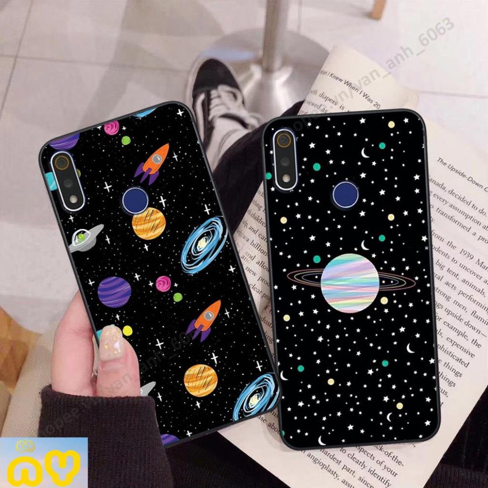 Ốp lưng Realme 3 / 3 Pro hình bầu trời, phi hành gia đẹp, Ốp lưng điện thoại realme viền dẻo cao cấp Như Ý