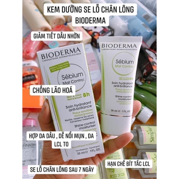 [FREE SHIP] Kem Dưỡng Ẩm se khít lỗ chân lông Bioderma