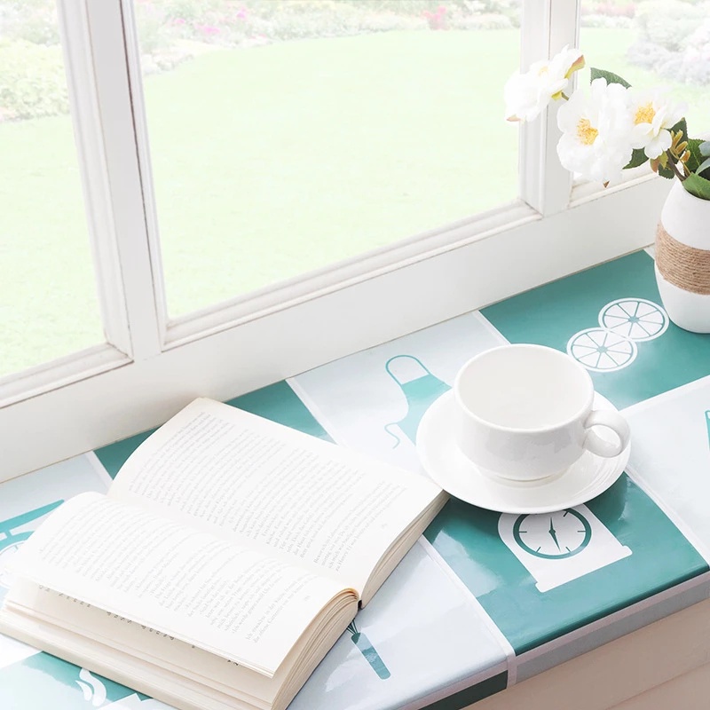 1 Nhãn Dán Tường Bằng PVC Tự Dính Chống Dầu Chống Nước Họa Tiết Hoạt Hình Trang Trí Nhà Bếp