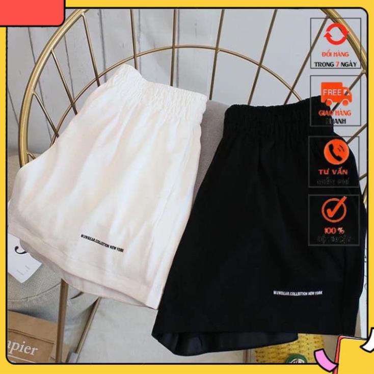 Quần short unisex_quần đùi đũi chun thêu siêu xinh xmtk98