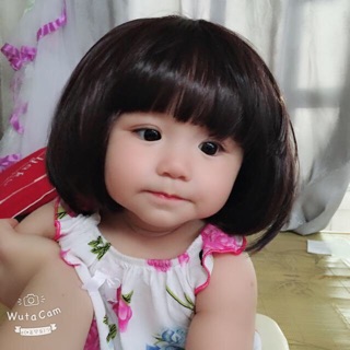 Tóc giả cho bé - màu nâu