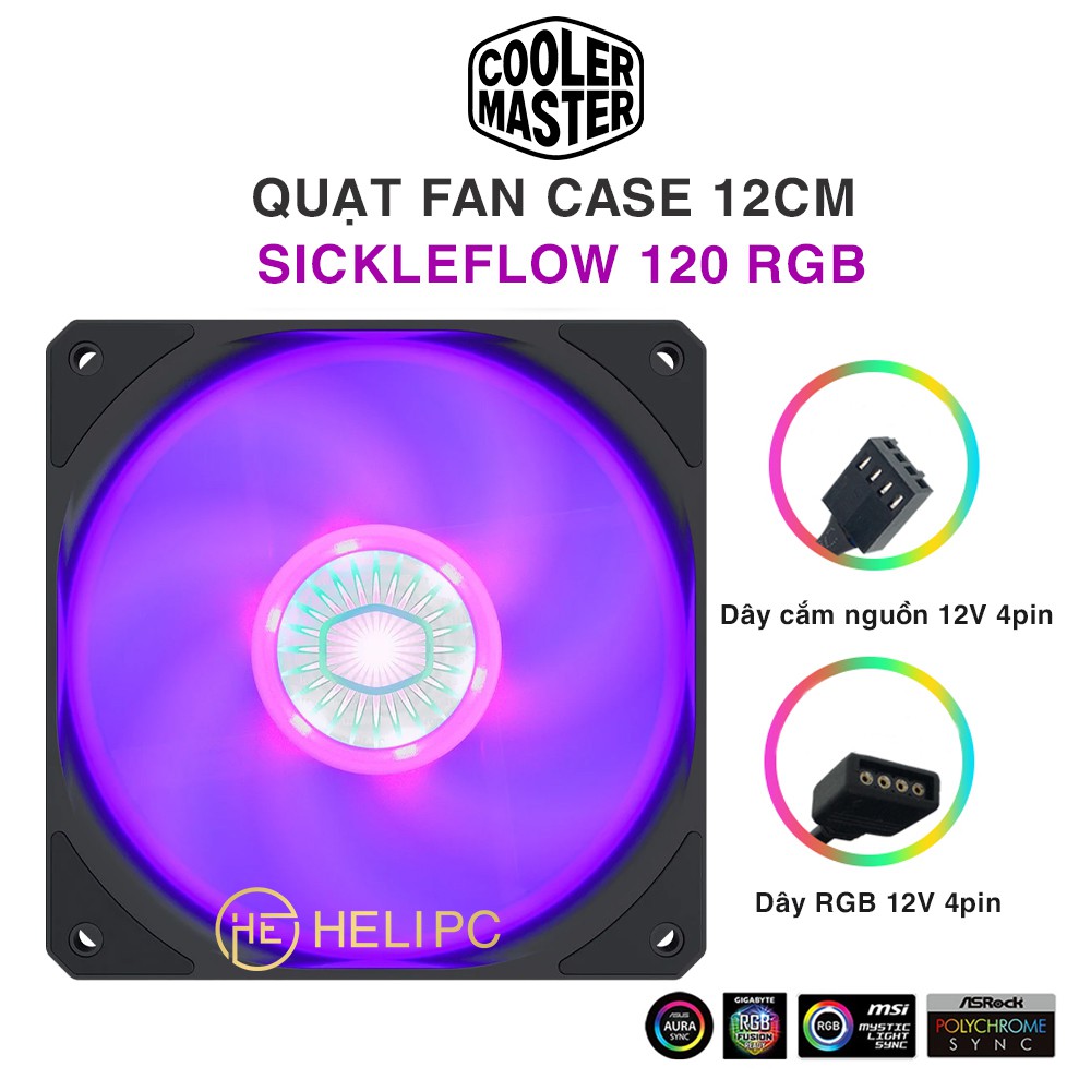 Quạt tản nhiệt Cooler Master SickleFlow 120 RGB - Quạt Fan Case SickleFlow 12cm