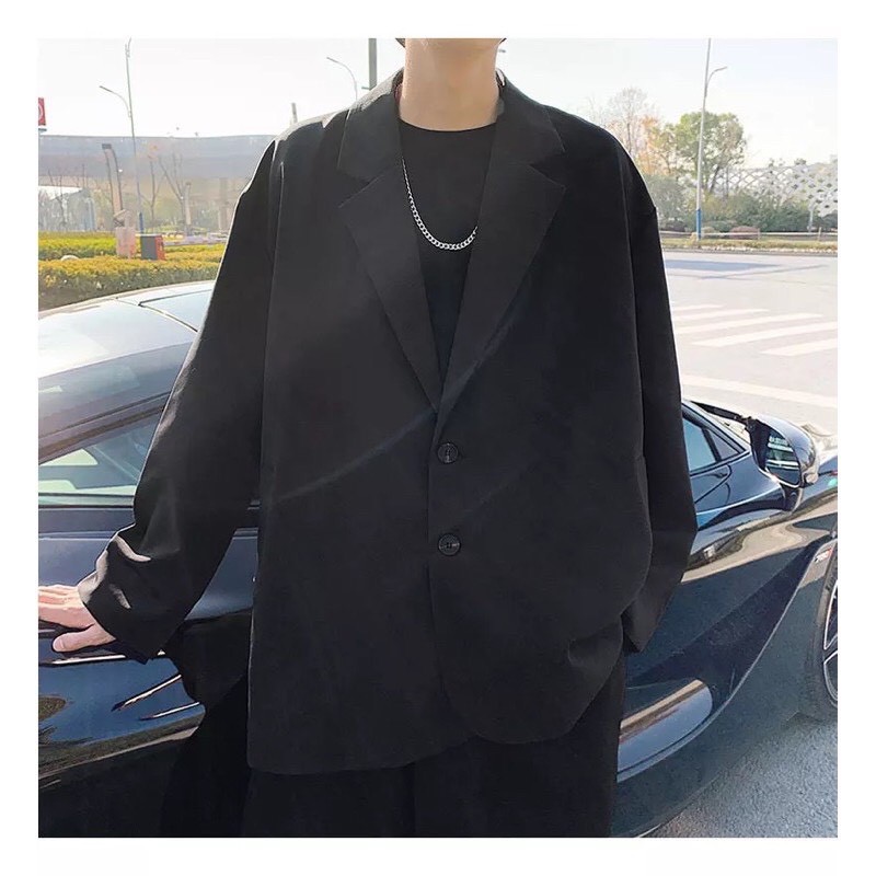 Áo Blazer Unisex From Rộng Phong Cách Hàn Quốc V08