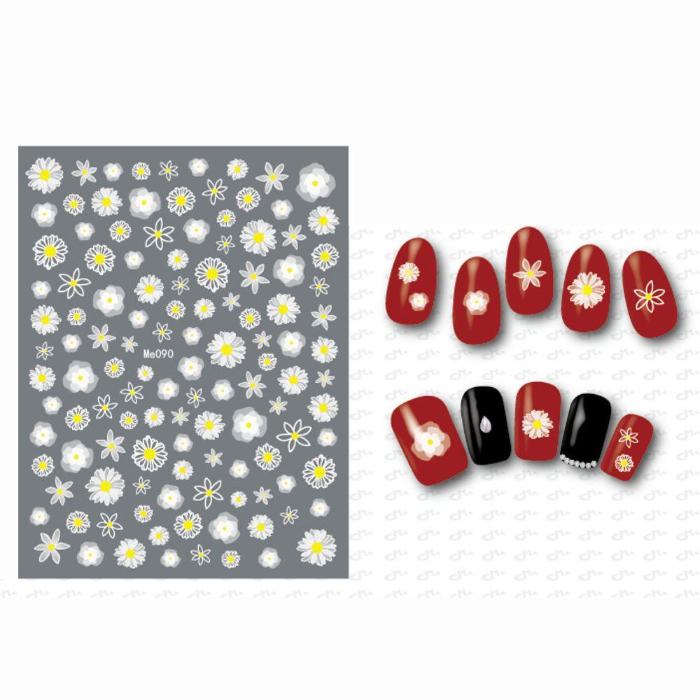 WATTLE 1 Tờ Miếng Dán Trang Trí Móng Tay Hình Hoa Hướng Dương DIY