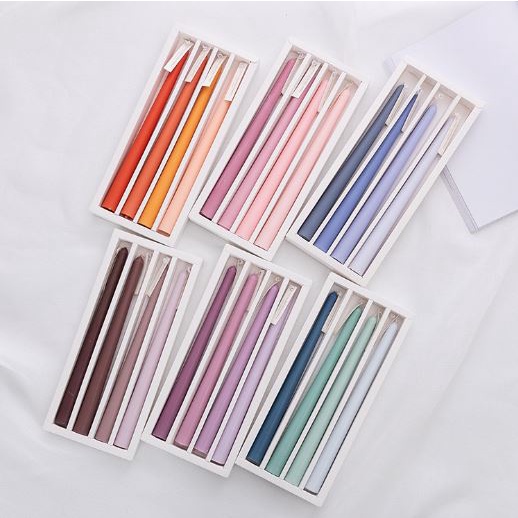 Nến sáp màu trang trí màu pastel có hương thơm dễ chịu trang trí ban tiệc đẹp