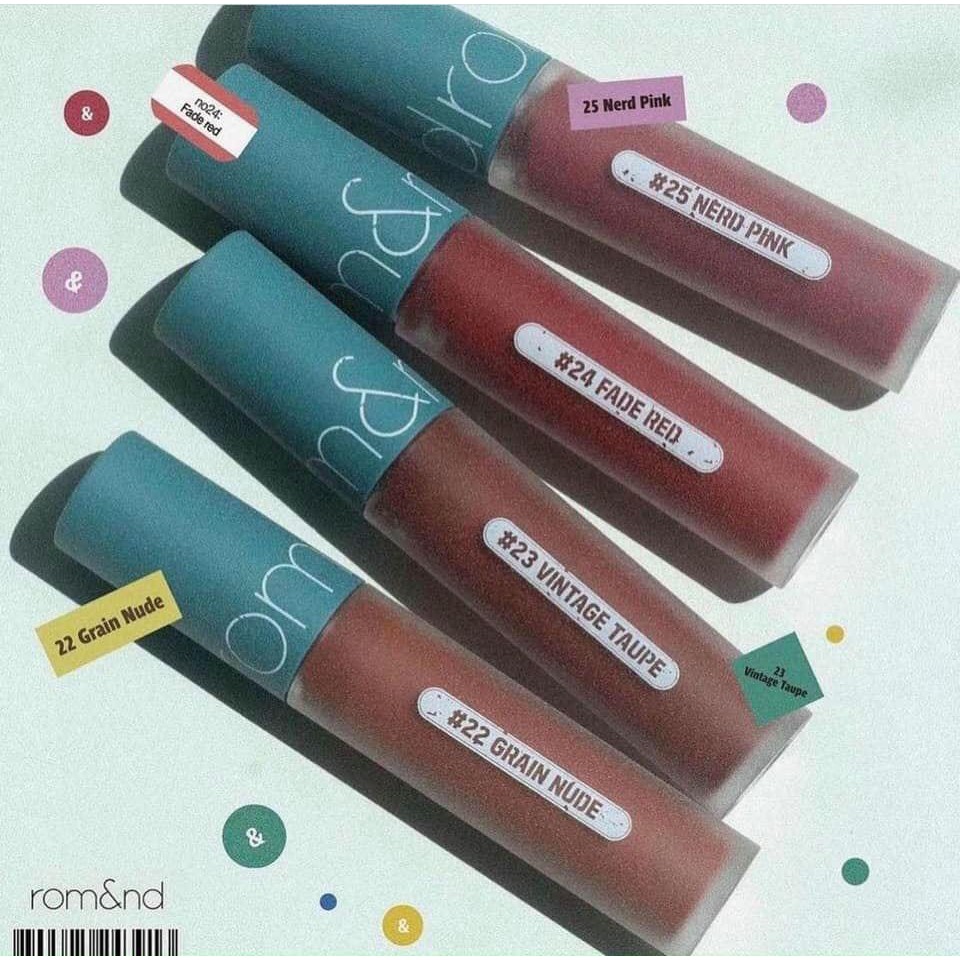 Son Kem Lì, Lên Màu Chuẩn, Mịn Môi Romand Zero Velvet Tint