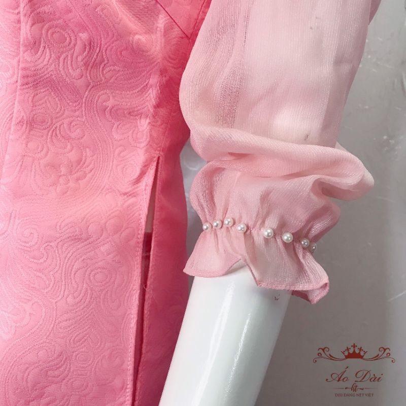 ÁO DÀI NHUNG KẾT HOA CAO CẤP⚡HÀNG ĐẸP - GIÁ RẺ⚡SP Y HÌNH
