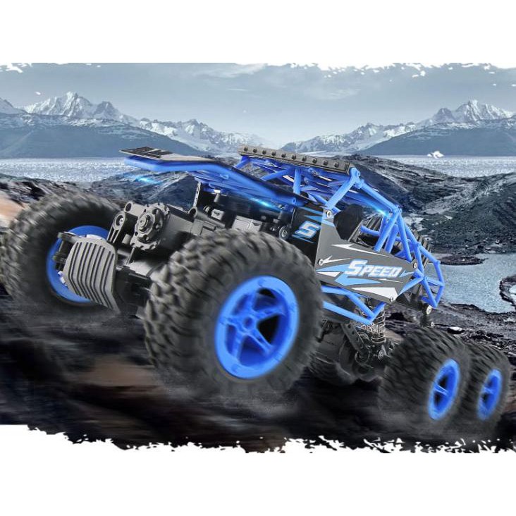 Xe Điều Khiển Địa Hình Rock Crawler 6 Bánh 3 Cầu Mạnh Mẽ