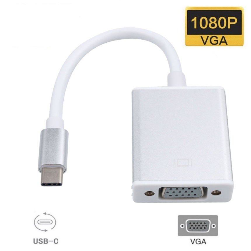 Cáp Chuyển Đổi Usb 3.1 Type-C Sang Vga Cho Pixel Laptop Chromebook Macbook