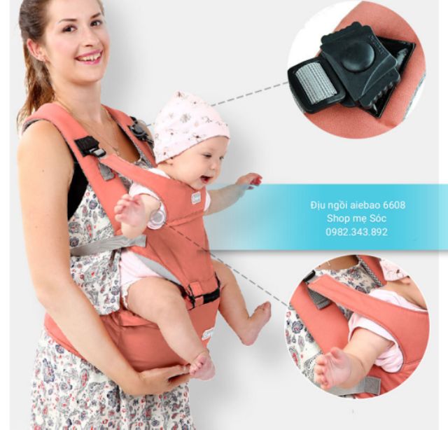 Địu ngồi SKIDS Aiebao 6608 thiết kế sỏ tay