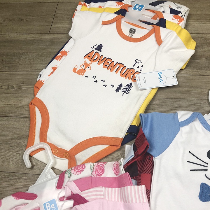 Bộ Bodysuit Body Chip Cộc Tay Cho Bé Phù Hợp Bé Trai Bé Gái
