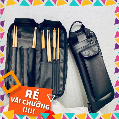 Túi da đựng dùi trống, nhiều ngăn tiện dụng, hàng cao cấp [Drum House]
