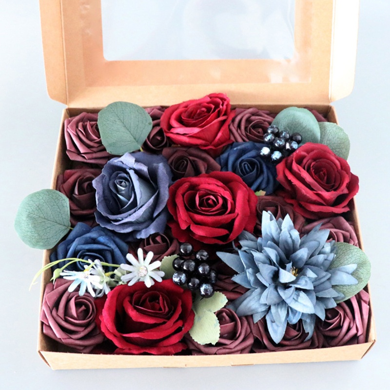 Hộp Đựng Hoa Hồng Giả Trang Trí Tiệc Cưới DIY