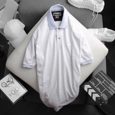 Áo polo Trắng BANANA REPUBLIC India hàng xuất khẩu vnxk cực xịn - vải cao cấp Dáng Âu