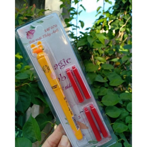 Bút mực xoá được dành cho bé mới tập viết  Bút rèn viết chữ đẹp có 3 màu tím - đen - xanh