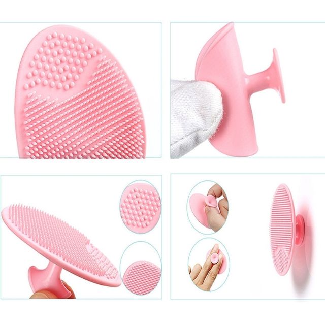 Miếng cọ silicone rửa mặt, massage lưng cho bé