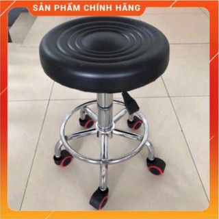 Ghế đôn hơi spa, ghế xoay chân lốc có bánh xe,nâng hạ cao thấp dùng trong spa, phun xăm, tmv