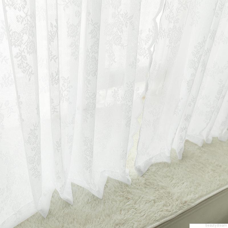 Rèm cửa sổ phối ren màu trắng phong cách Châu Âu trang trí cho nhà ở