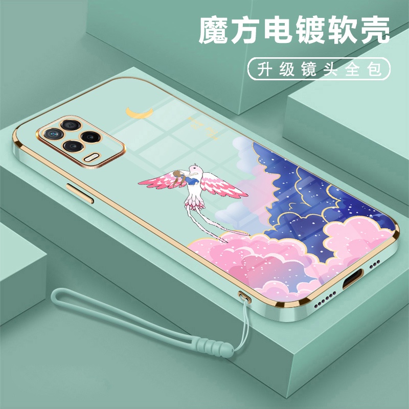 Ốp Điện Thoại Silicon Mạ Hình Cô Gái Cho realme C21Y realme C25Y realme C35 realme C31 realme C21 realme C2 OPPO A1K