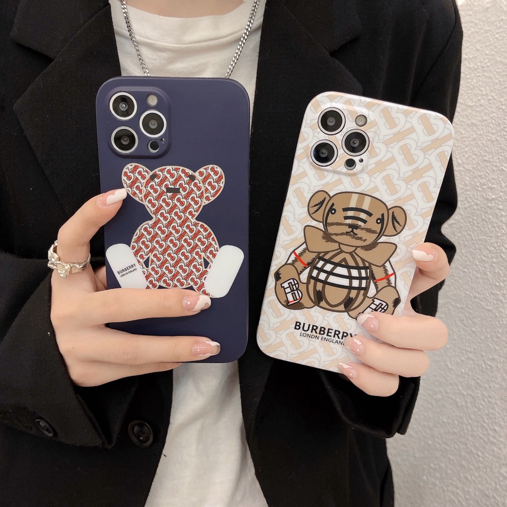 Ốp Điện Thoại In Logo Burberry Sang Trọng Cho iphone 13 Pro Max i13 13pro 11 Pro Max i11 iX Xs XR 7 plus 8 plus Xs Max 12Pro 12 Pro Max