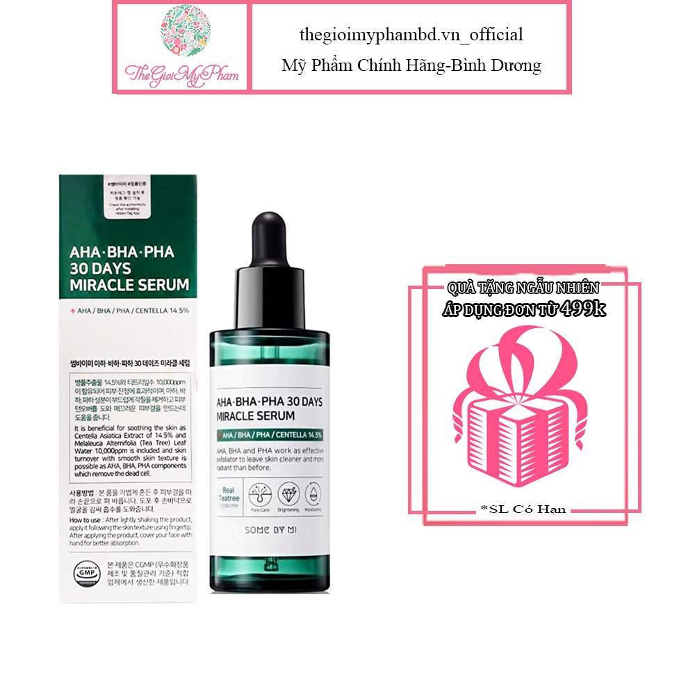 Tinh Chất Giảm Mụn Some By Mi AHA BHA PHA 30 Days Miracle Serum 50ml