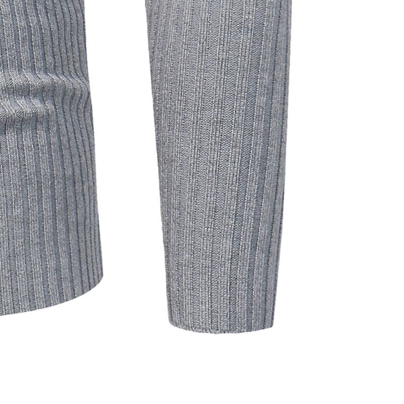 Xiangbao Áo Sweater Kẻ Sọc Dọc Tay Dài Màu Trơn Size Lớn Thời Trang Mùa Đông Cho Nam
