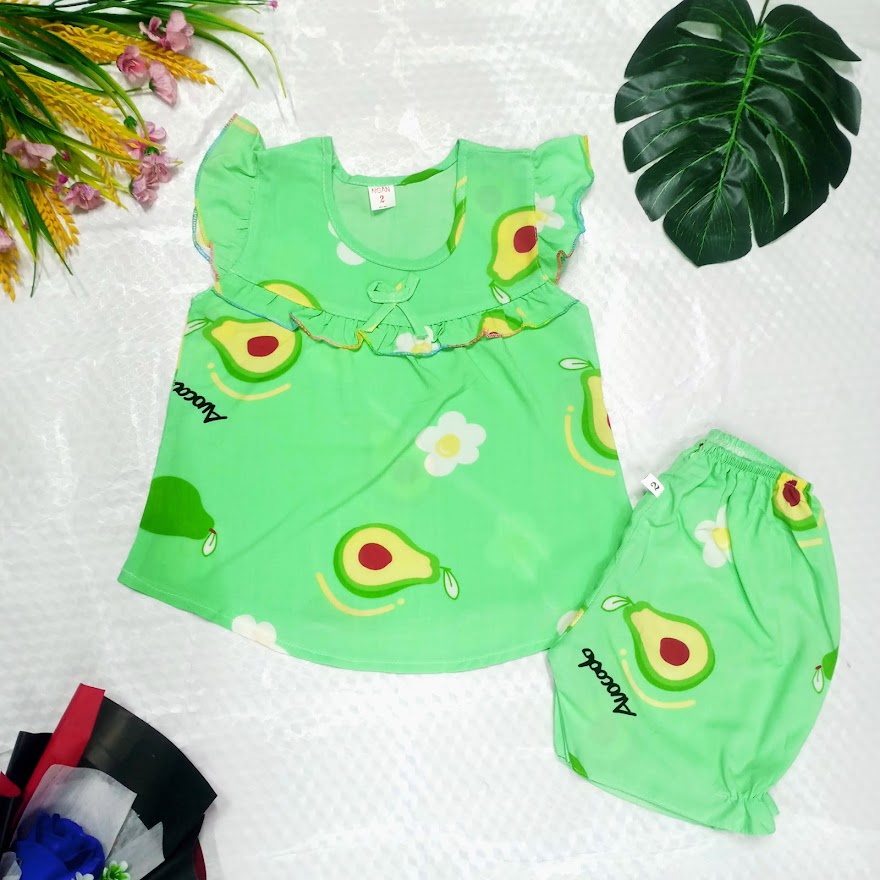 Bộ tole đùi mặc nhà xinh xắn cho bé gái