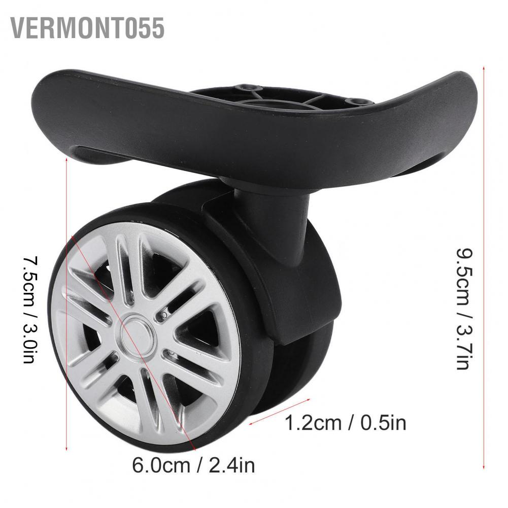 Vermont055 1 Pair A65 Luggage Replacement Wheels Mute Swivel Suitcase Caster Repair Parts