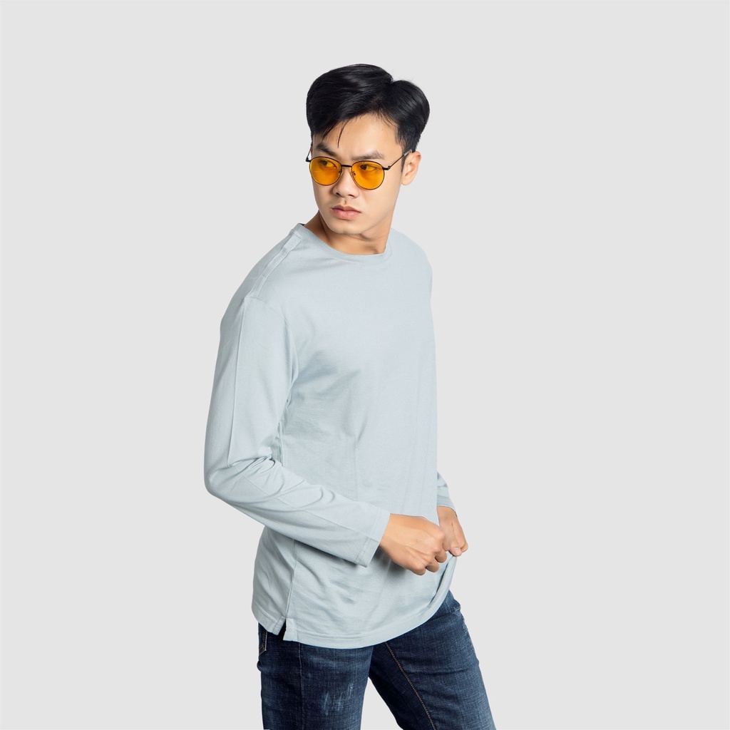 Áo thun nam dài tay CIZA cổ tròn vải cotton cao cấp trẻ trung năng động size S M L XL ATDR12