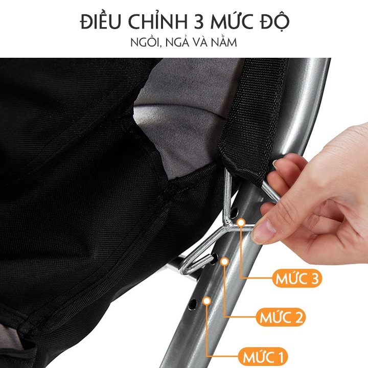 Ghế dã ngoại gấp gọn chính hãng chắc chắn hợp kim nhôm xếp nhỏ gọn cho đi phượt du lịch cắm trại camping, Du Lịch