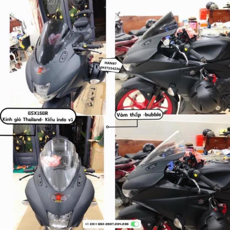 KÍNH GIÓ GSX150 R - thailand - mẫu indo v1- Kính chắn gió R150