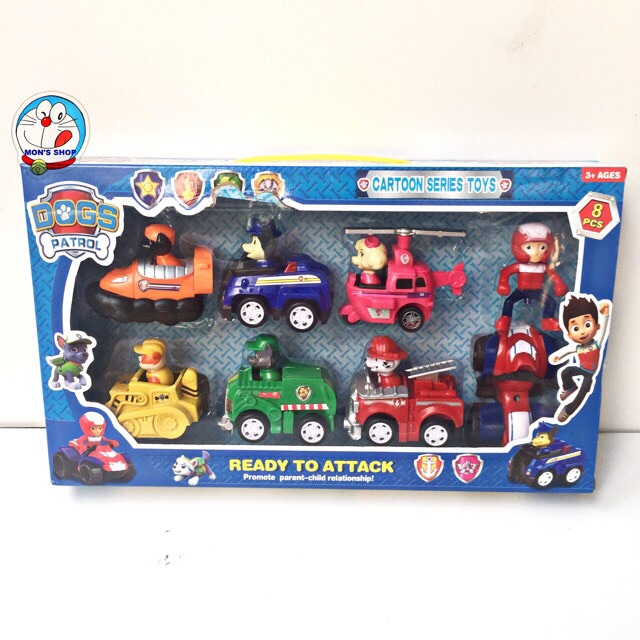 Bộ đồ chơi 7 nhân vật chú chó cứu hộ Paw Patrol chạy trớn