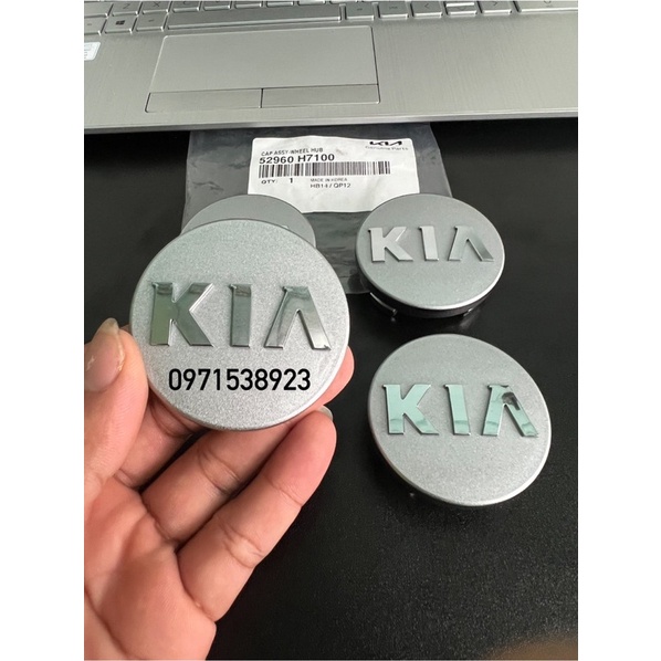 Logo chụp mâm chụp lazang bánh xe ô tô KIA SOLUTO Kích thước 54MM xịn chính hãng 52960-H7100 giá 1 cái