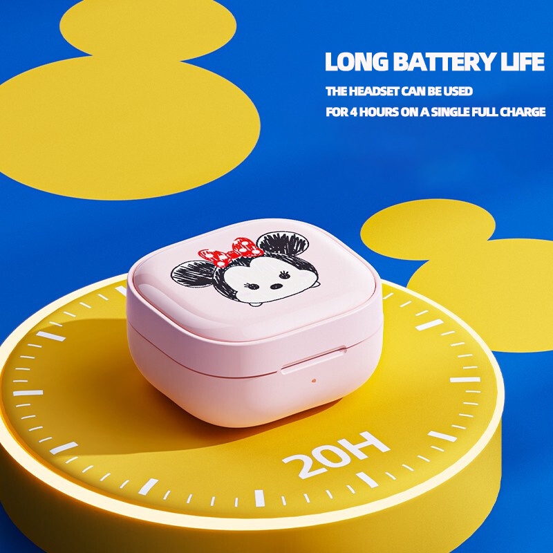 Tai nghe không dây bluetooth Lenovo Disney Q5 âm thanh stereo đôi chống thấm nước loại bỏ tiếng ồn có thể dùng một tai