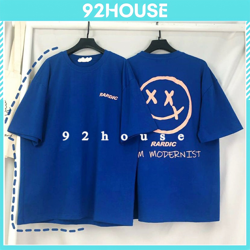 Áo ngắn tay form rộng unisex mặt cười / Áo phông tay lỡ Ulzzang