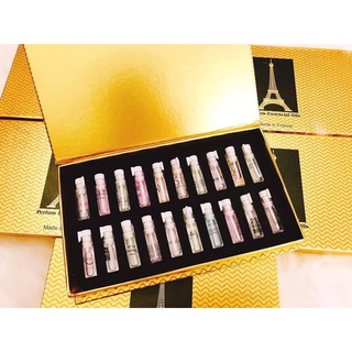 Set 20 Ống Nước Hoa Hộp Gỗ Pháp