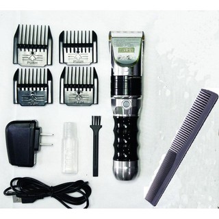 Tông Đơ Hớt Tóc Chuyên Nghiệp HUAERBO B60(Màu ĐEN) Pin Trâu TẶNG Lược Cắt Tóc