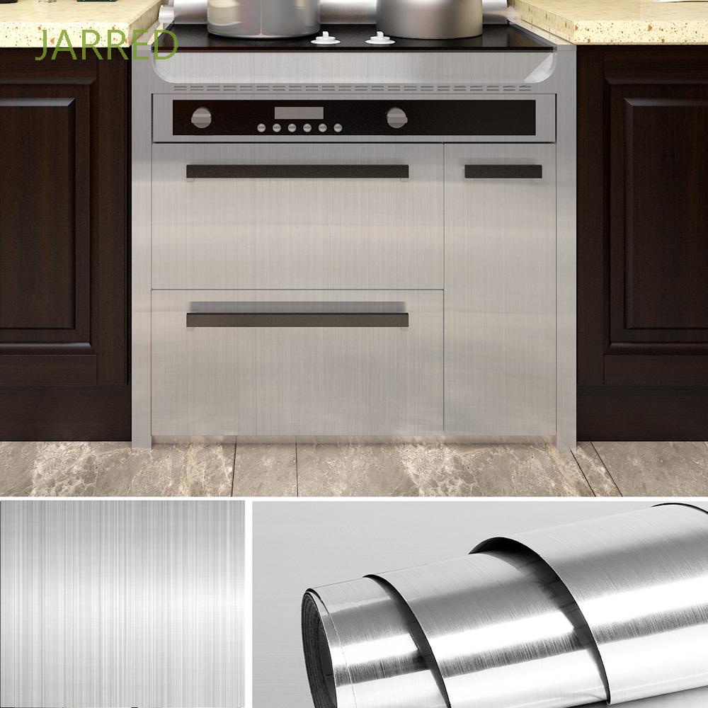 Miếng dán tường/ tủ lạnh bằng giấy kim loại chống dầu nhiều màu trang trí nhà cửa diy độc đáo