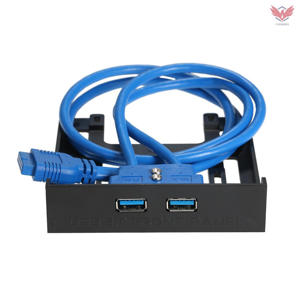 Dây Cáp Chuyển Đổi 2 Cổng Usb 3.0 20 Pin Sang Usb 3.0 60cm Cho Pc Desktop 2.5