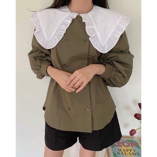 Áo sơ mi cổ peterpan bèo