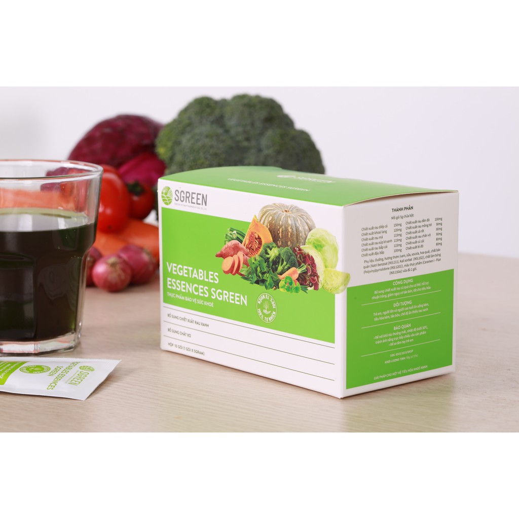 Tinh chất rau củ quả SGreen giảm táo bón, chiết xuất tự nhiên hoàn toàn từ rau củ hỗ trợ tiêu hóa - Phan An CN22