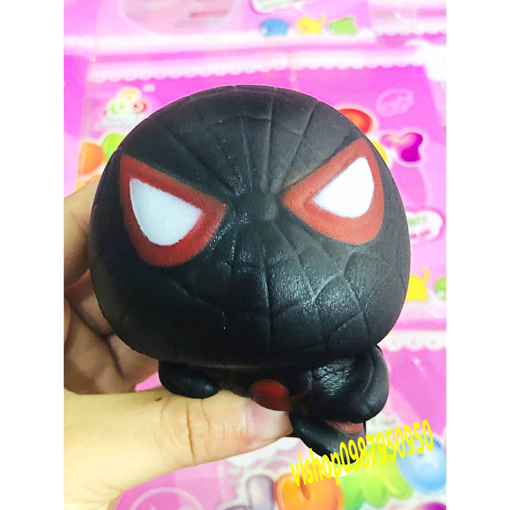 ĐỒ CHƠI SQUISHY NGƯỜI NHỆN ĐEN mã IRR43 AmsT9