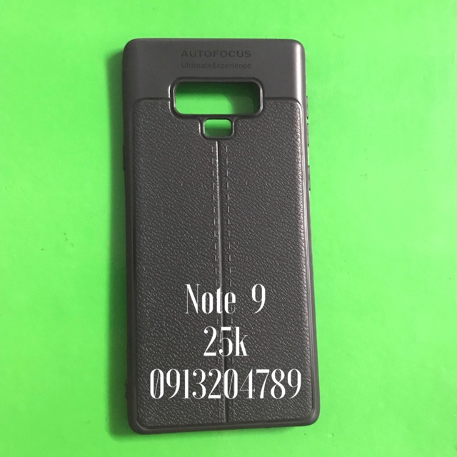 Ốp lưng silicon giả da Samsung galaxy note 9 chính hãng auto focus