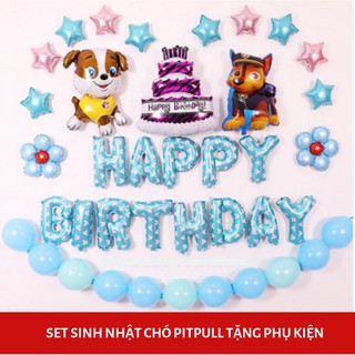 Set bóng trang trí sinh nhật chủ đề cún cho bé trai bé gái