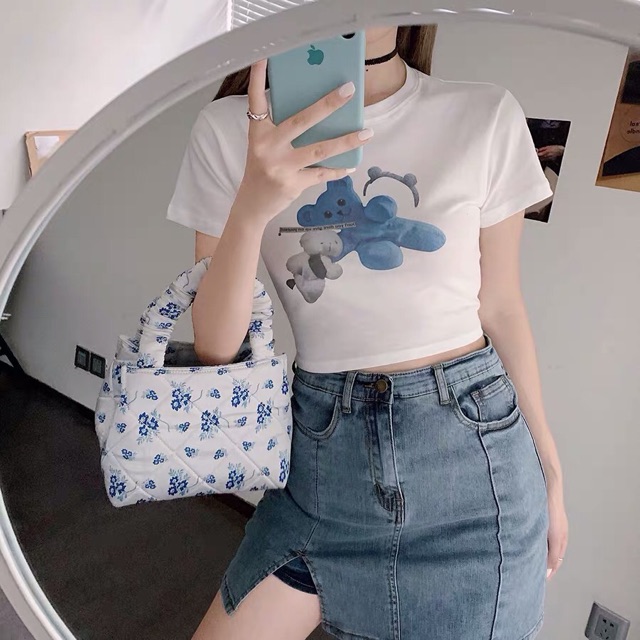 Áo đôi gấu xanh cotton sale