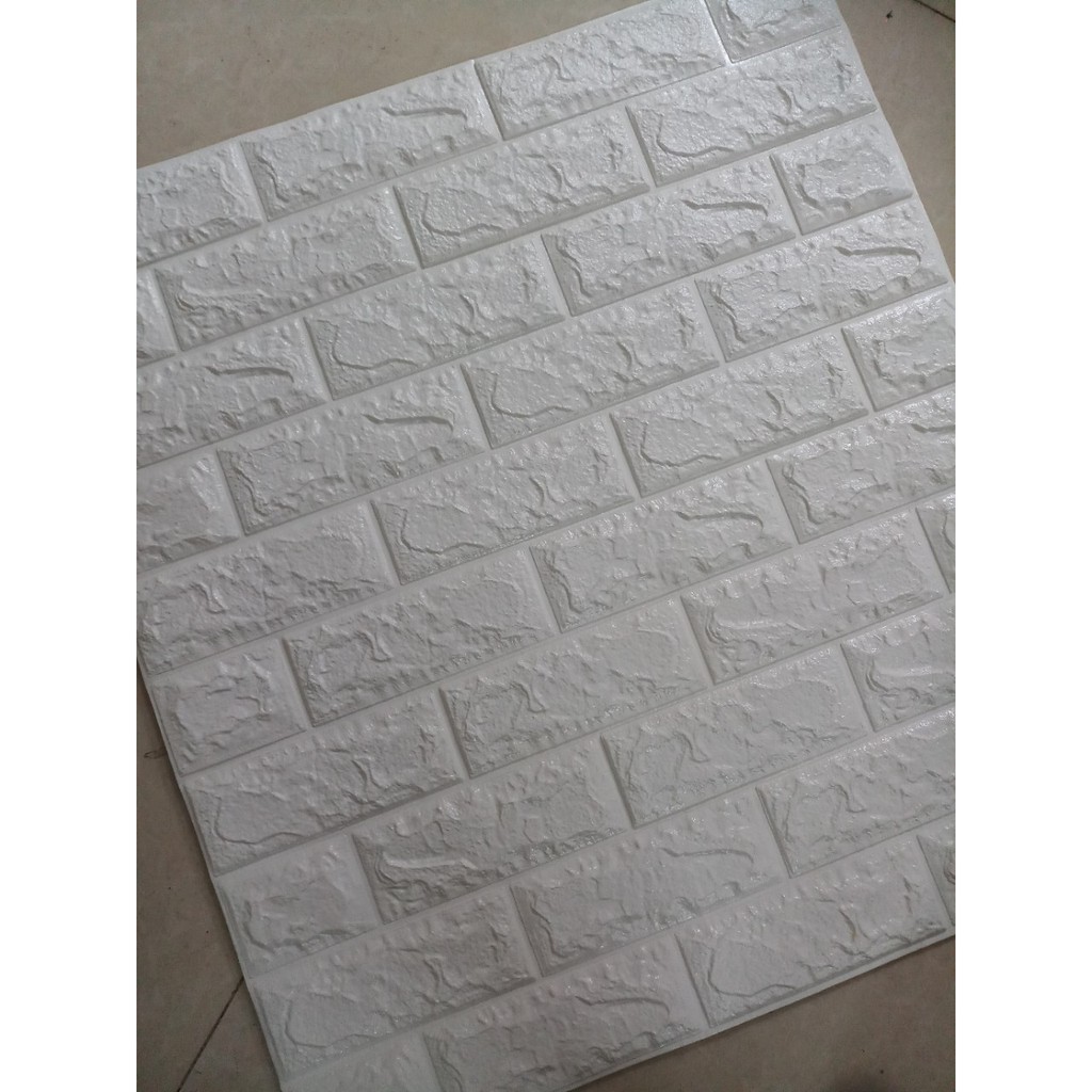 [sale sập sàn]Xốp dán tường giả gạch trắng khổ lớn 70*77 cm giá tốt chất tốt keo tốt | BigBuy360 - bigbuy360.vn