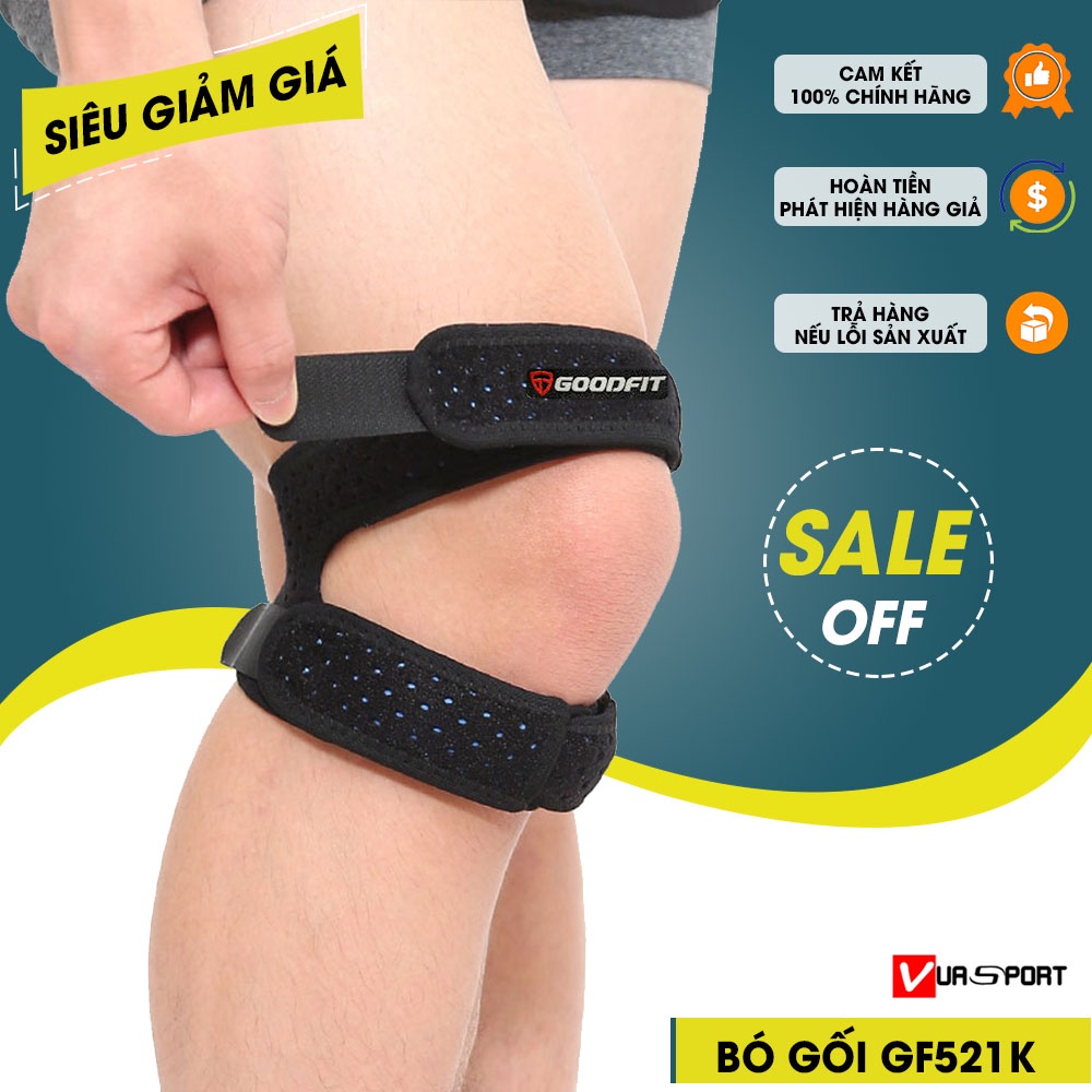 Đai bảo vệ gối kép GoodFit GF521K co giãn 4 chiều bảo vệ gối khớp gối