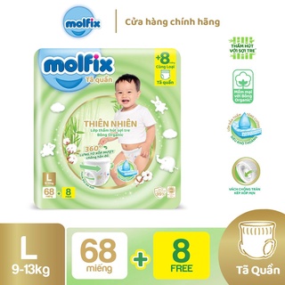 Tã quần Molfix Thiên nhiên Cực Đại M84/L76/XL70/XXL64