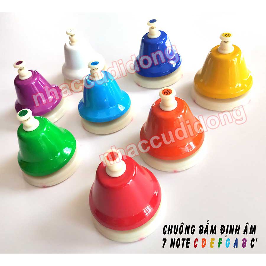 Chuông bấm định âm 7 note giúp trẻ cảm thụ âm được tốt phát huy năng khiếu âm nhạc phương pháp montessori có clip test
